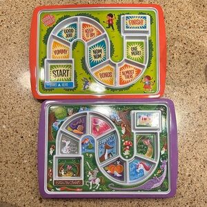 Fred Dinner Winner Tray Set - Princess Fairytale and Racing - Orange and Purple